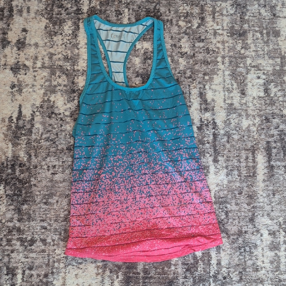 Zyia Pink and Blue Gradient Tank Top